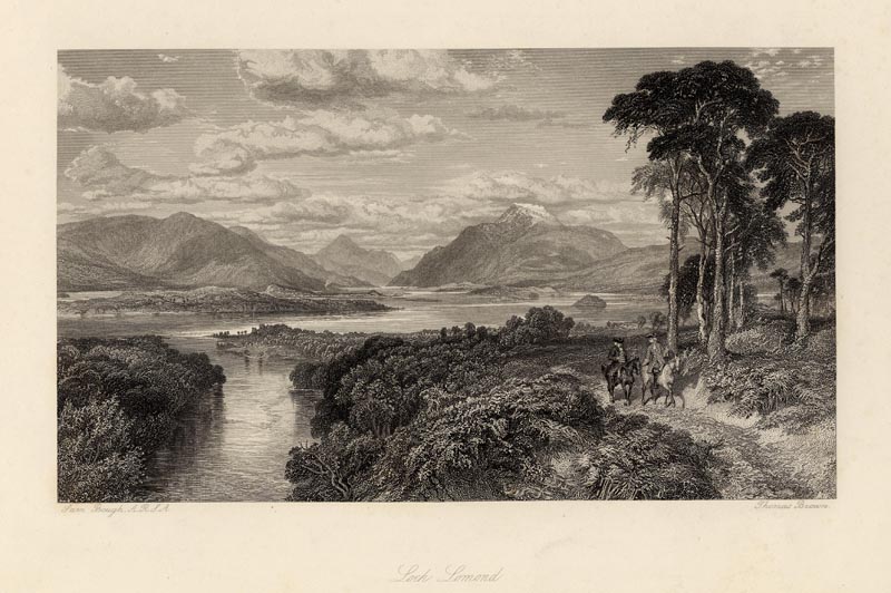afbeelding van prent Loch Lomond van Thomas Brown naar Samuel Bough (Loch Lomond)
