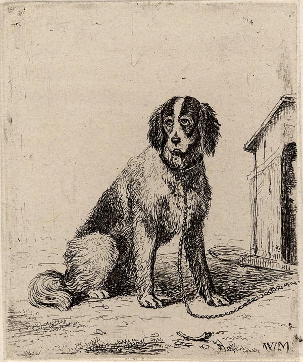 afbeelding van prent Hond van Christiaan Willem Moorrees (Hond)