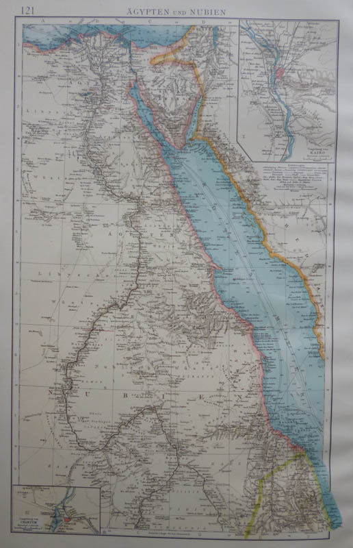 afbeelding van kaart ägypten und Nubien van Richard Andree