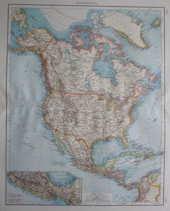 afbeelding van kaart Nordamerika van Richard Andree
