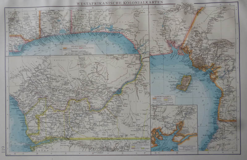 afbeelding van kaart Westafrikanische Kolonialkarte van Richard Andree