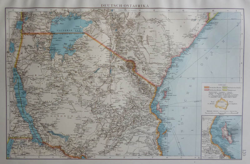 afbeelding van kaart Deutsch-östafrika van Richard Andree