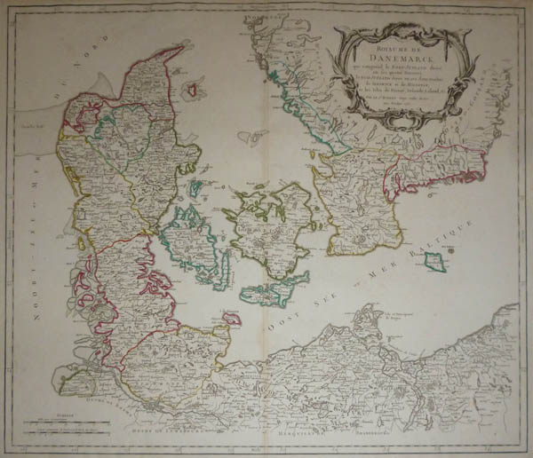 afbeelding van kaart Royaume de Danemark van Robert Vaugondy
