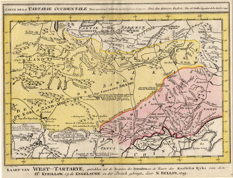 afbeelding van kaart Kaart van West-Tartarye van J.N. Bellin/J. van der Schley