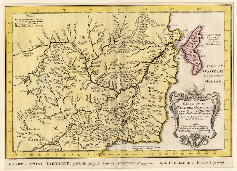 afbeelding van kaart Kaart van Oost-Tartarye van J.N. Bellin/J. van der Schley
