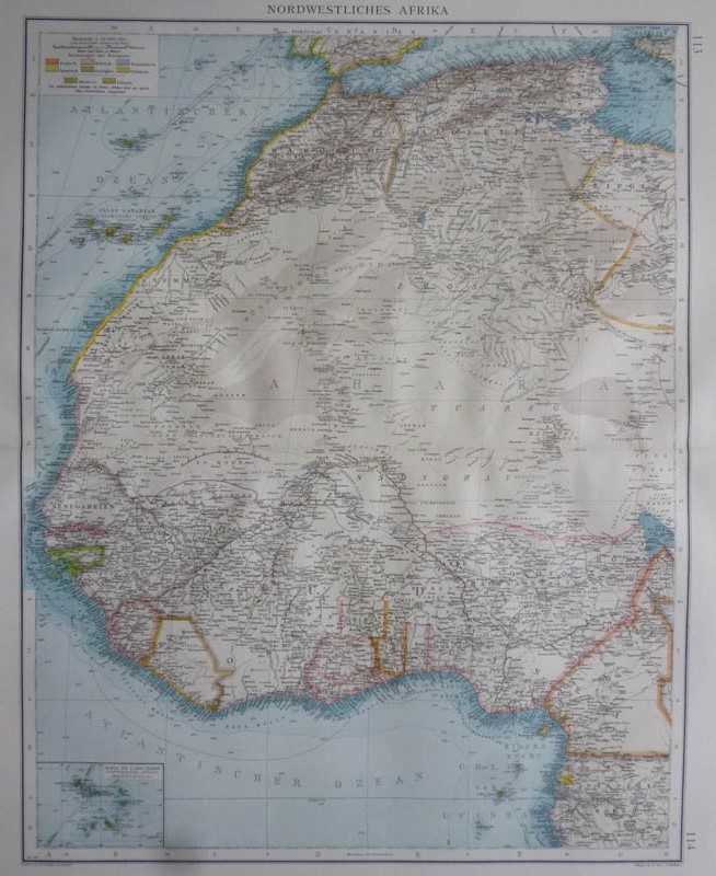 afbeelding van kaart Nordwestliches Afrika van Richard Andree