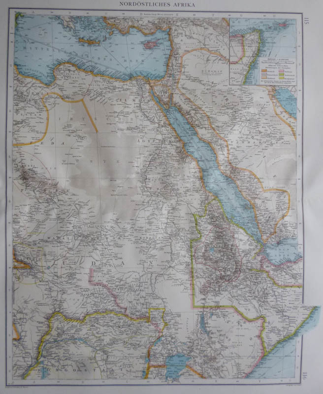 afbeelding van kaart Nordöstliches Afrika van Richard Andree