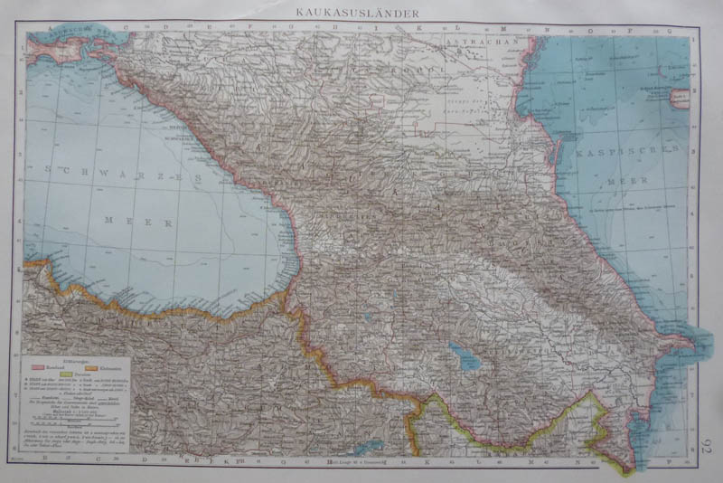 afbeelding van kaart Kaukasusländer van Richard Andree