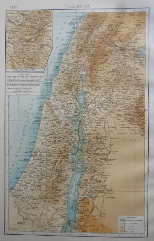 afbeelding van kaart Palestina van Richard Andree