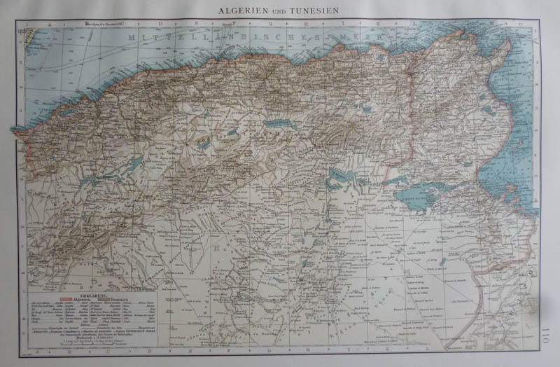 afbeelding van kaart Algerien un Tunesien van Richard Andree