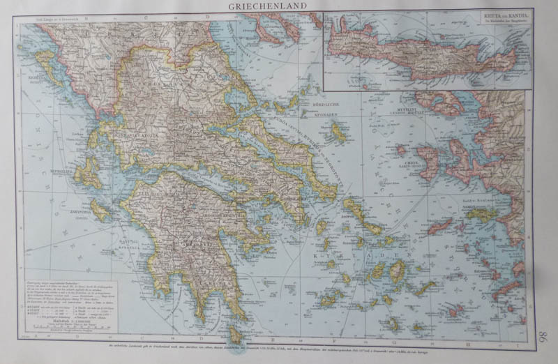 afbeelding van kaart Griechenland van Richard Andree