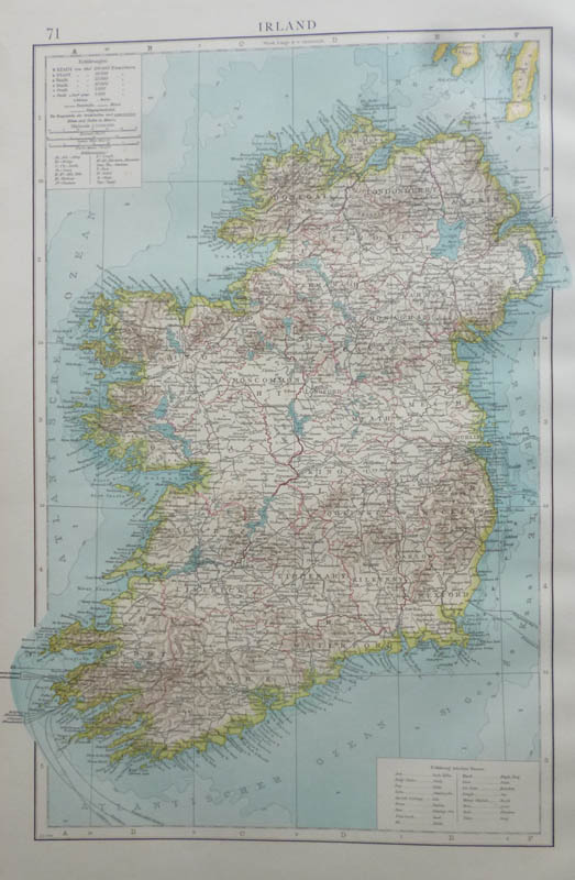 afbeelding van kaart Irland van Richard Andree