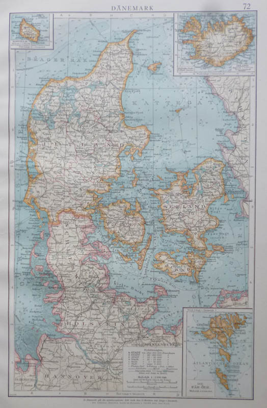 afbeelding van kaart Dänemark van Richard Andree
