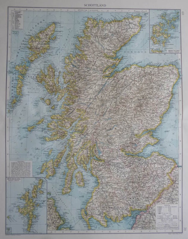 afbeelding van kaart Schottland van Richard Andree