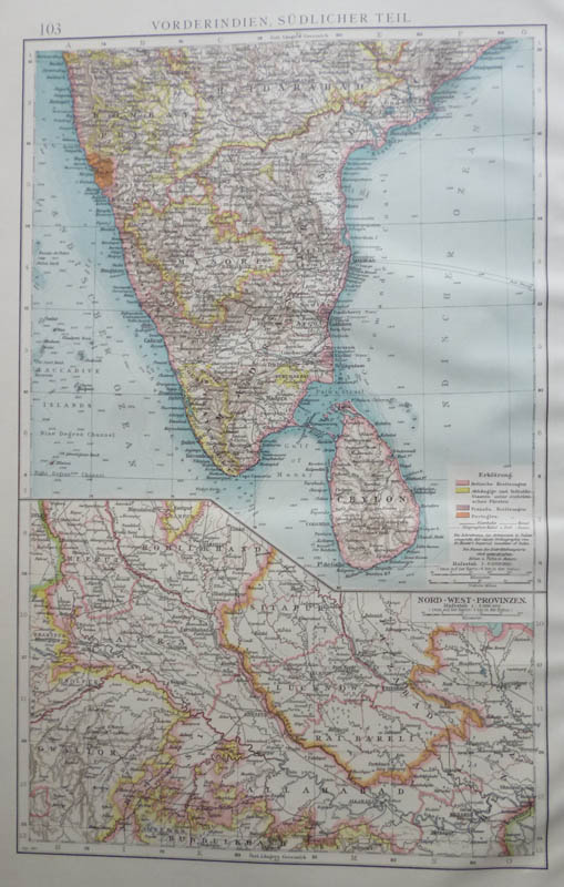 afbeelding van kaart Vorderindien, Südlicher teil van Richard Andree