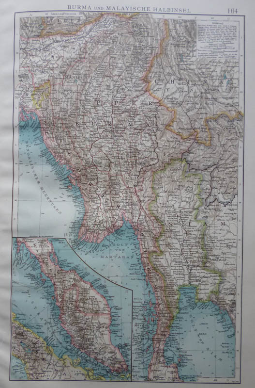 afbeelding van kaart Burma und Malyische Halbinsel van Richard Andree