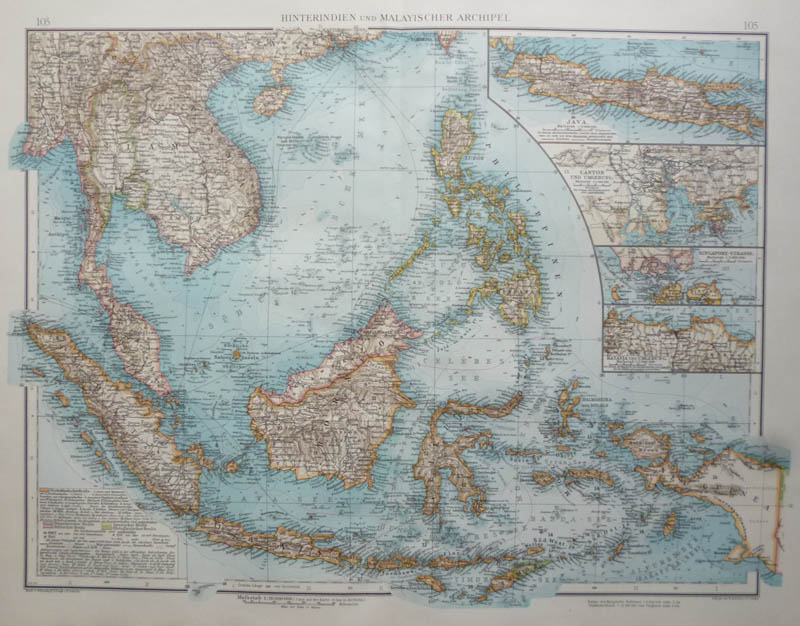afbeelding van kaart Hinterindien und Malaysuscher Archipel van Richard Andree
