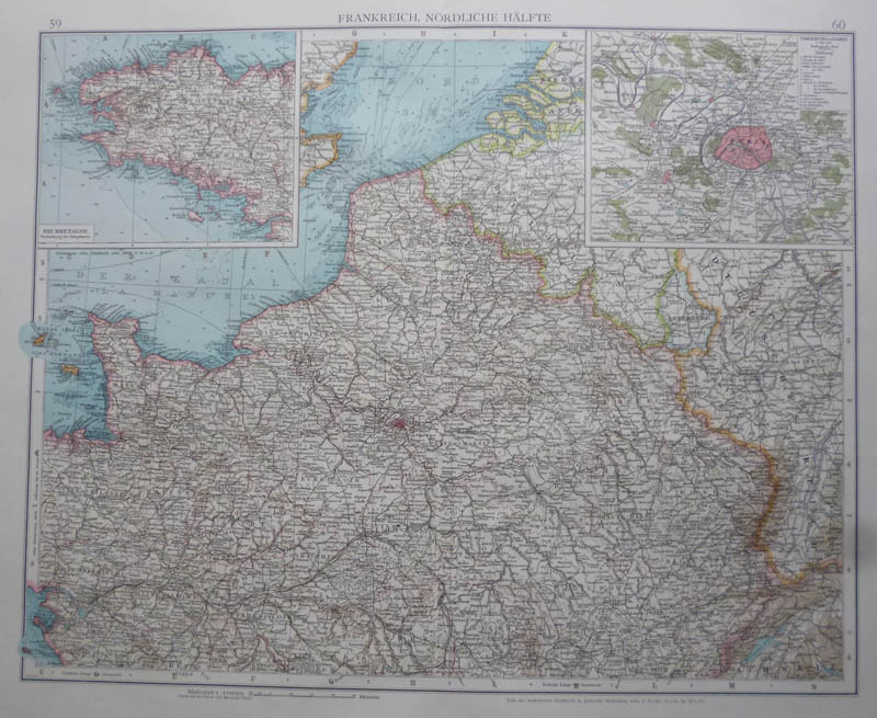afbeelding van kaart Frankreich, Nordliche hälfte van Richard Andree