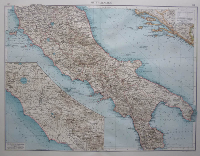 afbeelding van kaart Mittelitalien van Richard Andree