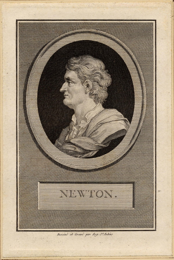 afbeelding van prent Newton van Augustin de Saint-Aubin (wetenschappers, )