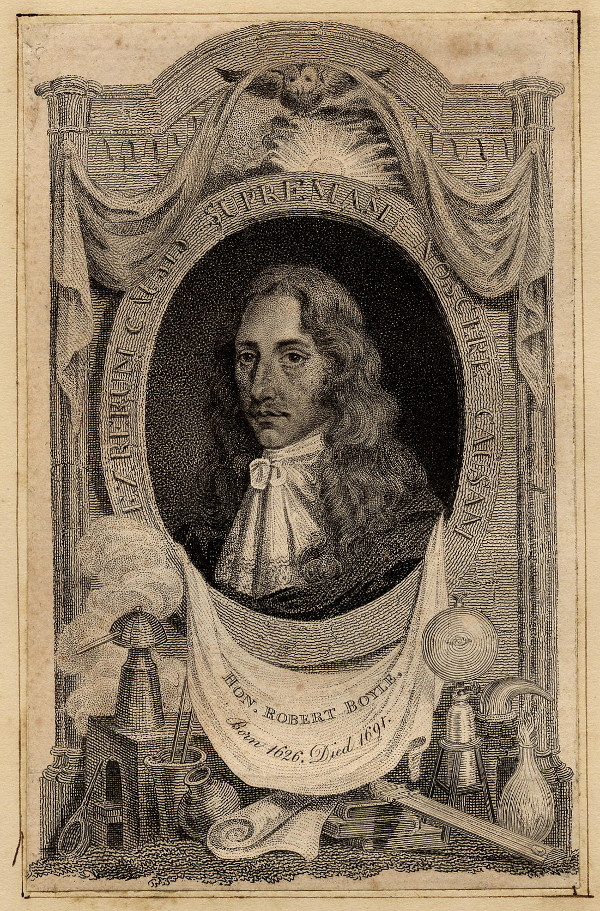 afbeelding van prent Hon. Robert Boyle van nn (wetenschappers, )