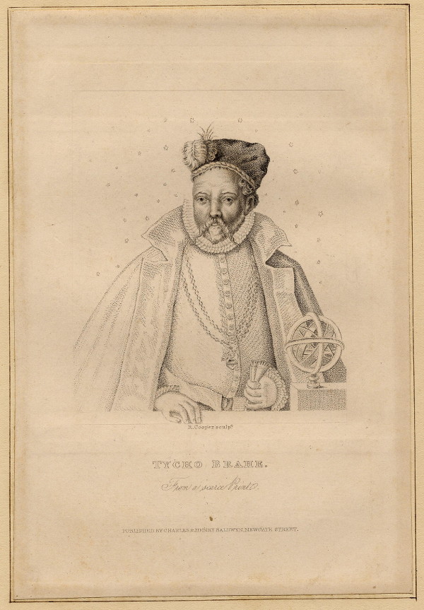 afbeelding van prent Tycho Brahe (from a scarce print) van Robert Cooper, naar Jacob de Gheyn (wetenschappers, )