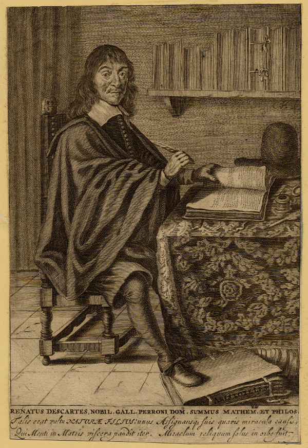 afbeelding van prent Renatus Descartes, nobil. gall. perroni dom. summus mathem. et philos. van nn (wetenschappers, )