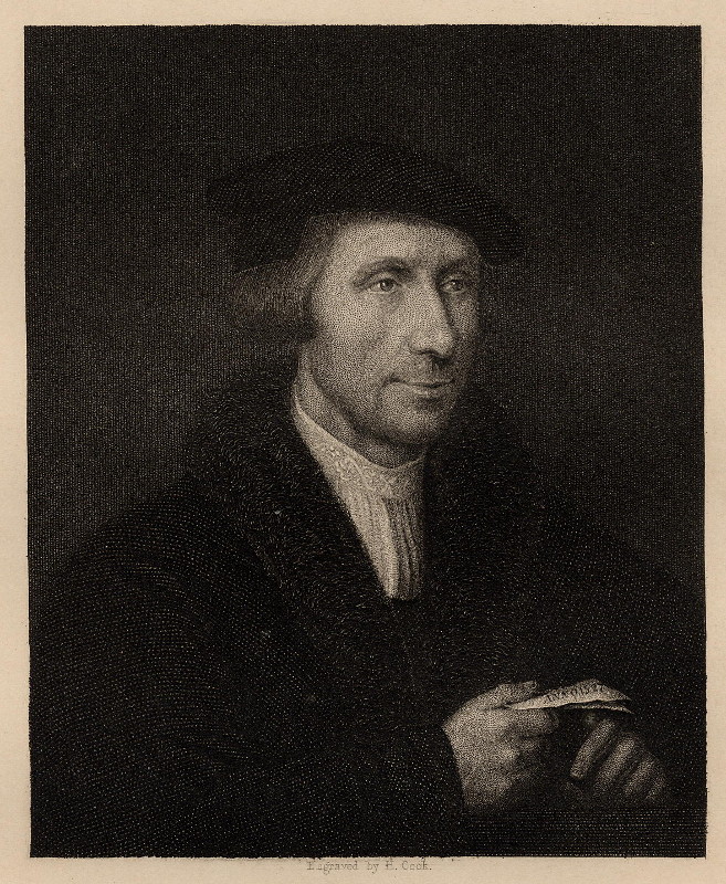afbeelding van prent Thomas Linacre, M.D., first president of the Royal College of Physicians van H. Cook (wetenschappers, )