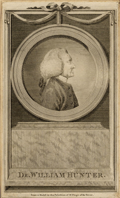 afbeelding van prent Dr. William Hunter, from a model in the possession of Mr. Pingo of the Tower van nn (wetenschappers, )
