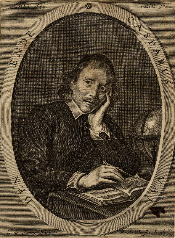 afbeelding van prent Casparus van den Ende van Reinier van Persijn, naar Ludolf de Jongh (wetenschappers, )
