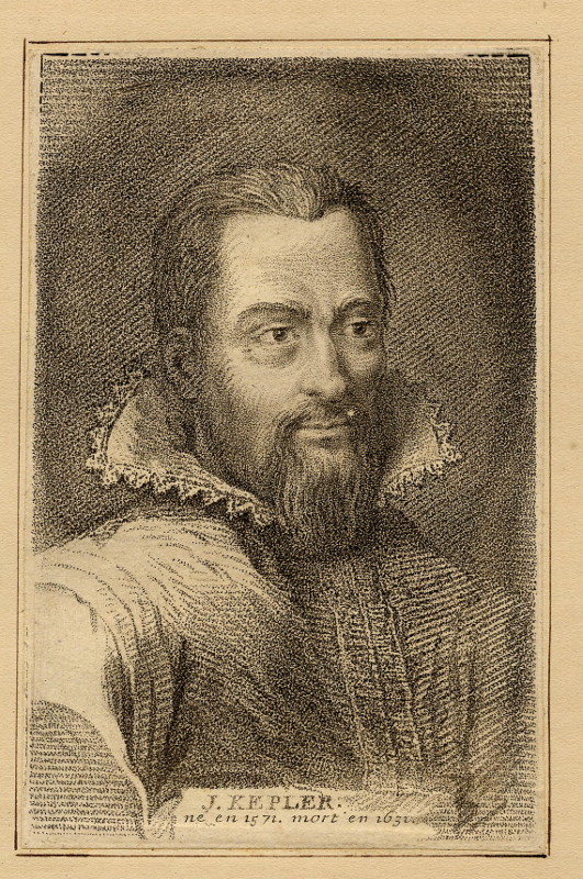 afbeelding van prent J. Kepler, né en 1571, mort en 1631 van nn (wetenschappers, )