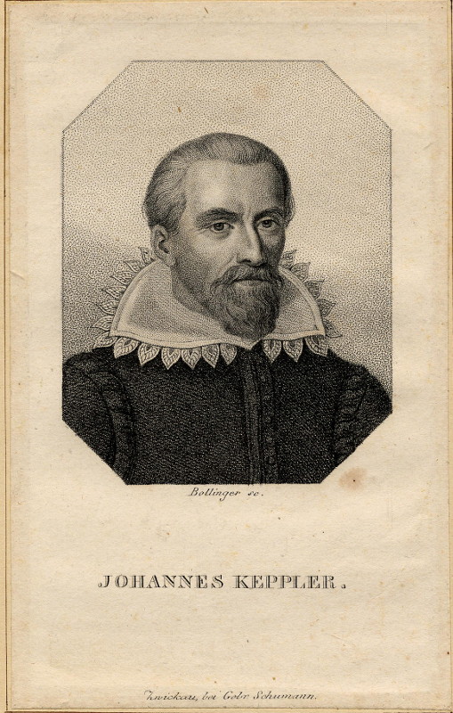afbeelding van prent Johannes Kepler van F.W. Bollinger (wetenschappers, )