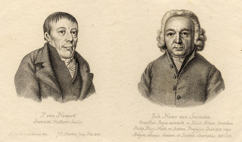 afbeelding van prent P. van Hemert, Joh. Henr. van Swinden van J.E. Marcus naar H.W. Caspari (wetenschappers, )