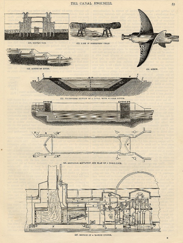 afbeelding van prent The canal engineer van nn (Schip, )