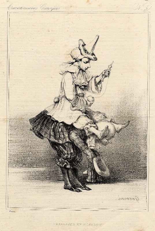afbeelding van prent Paillasse et Pierrot van Paul Gavarni