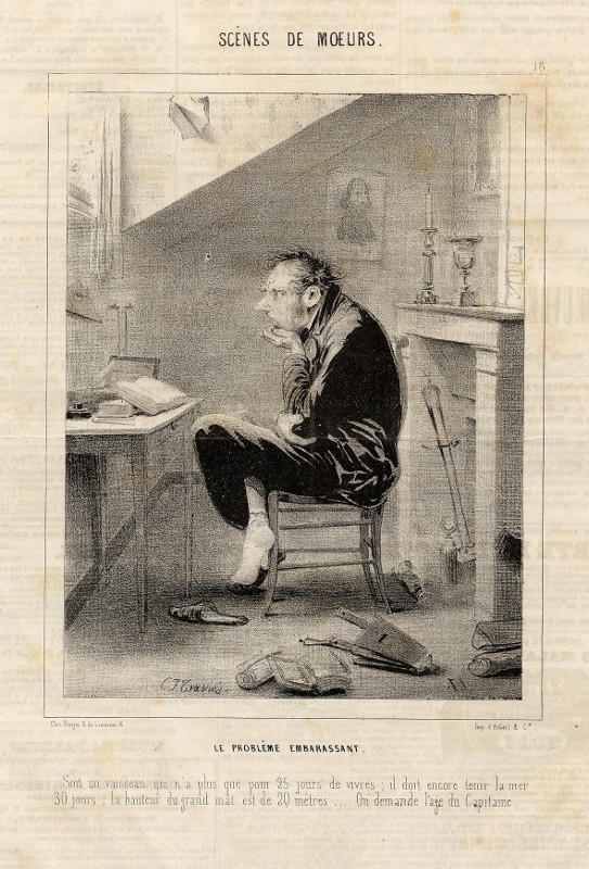 afbeelding van prent Scènes de Moeurs van Charles Joseph Travies de Villers