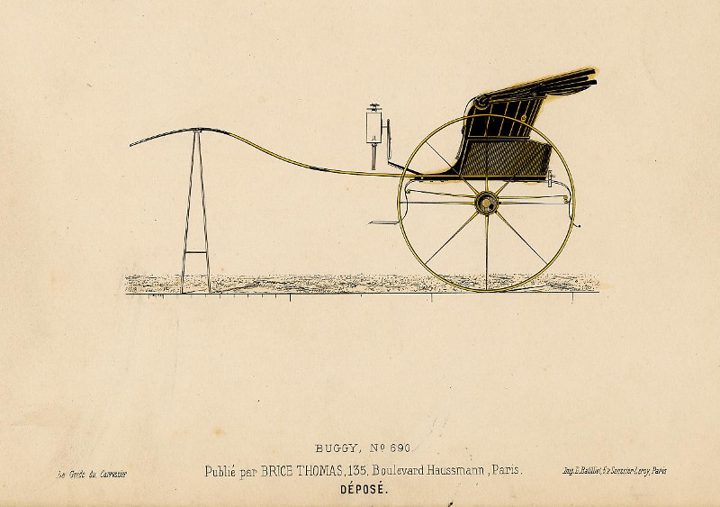 afbeelding van prent Buggy, no 690 van nn (Koets, )