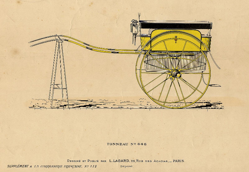 afbeelding van prent Tonneau no 448 van nn (Koets, )