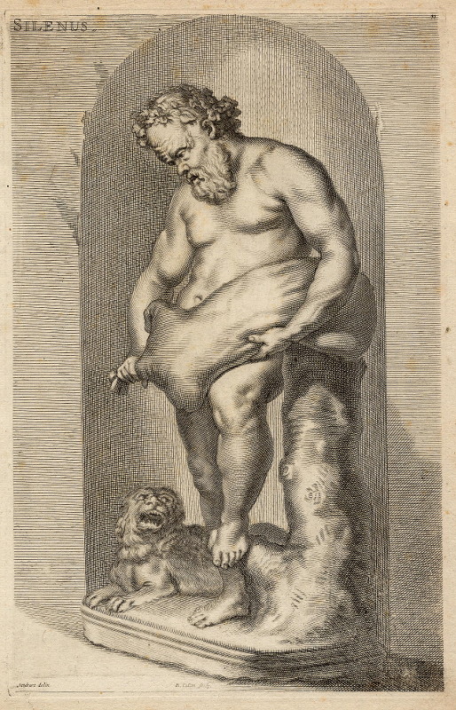 afbeelding van prent Silenus van R. Collin naar Joachim von Sandrart