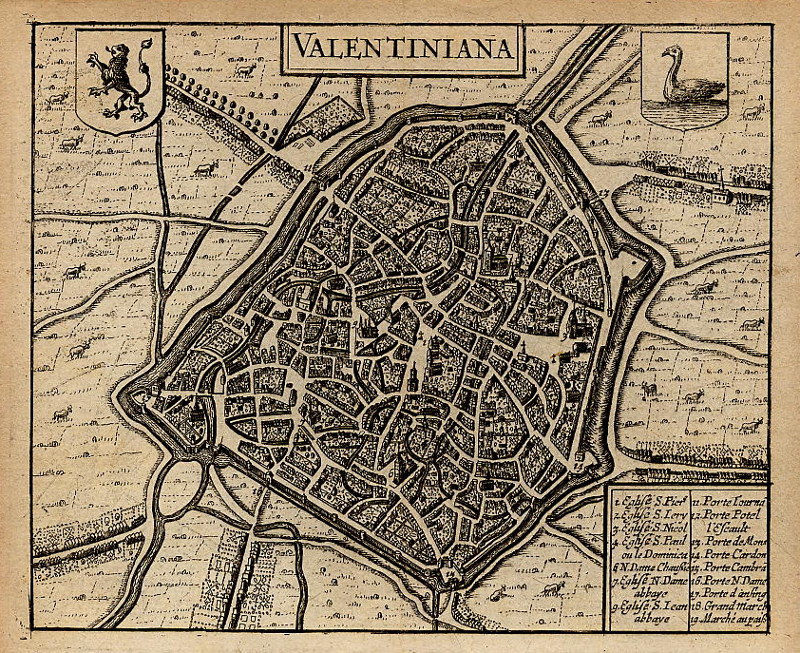 afbeelding van plattegrond Valentiniana van Lodovico Guicciardini (Valentiniana)