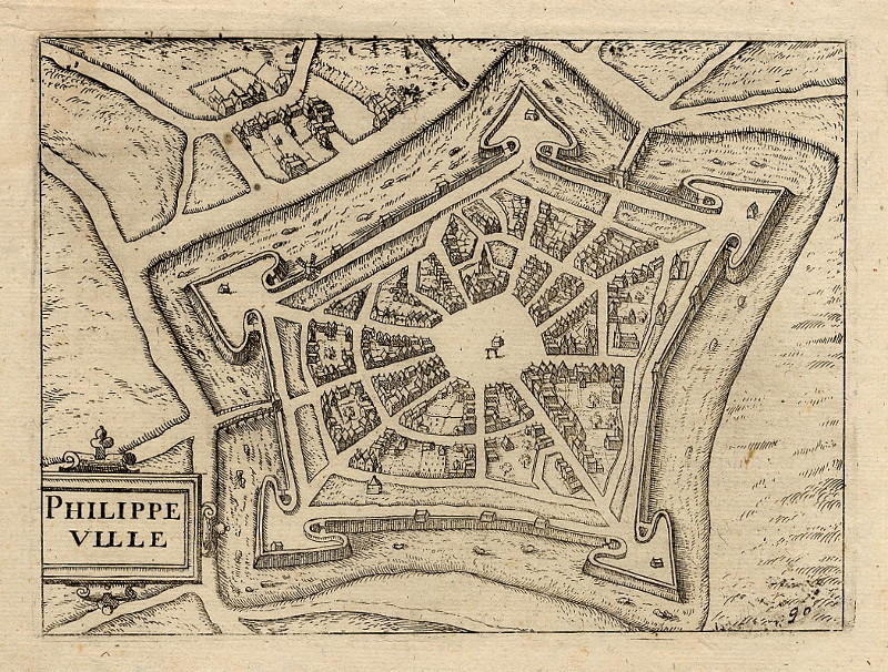 afbeelding van plattegrond Philippeville van Lodovico Guicciardini (Philippeville)