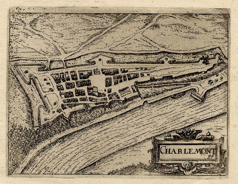 afbeelding van plattegrond Charlemont van Lodovico Guicciardini (Givet)