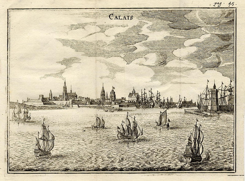afbeelding van prent Calais van Jacob van Meurs (Calais)