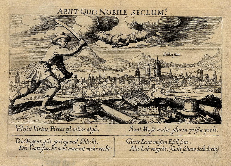 afbeelding van prent Abiit quo nobile seclum van Daniel Meisner (Sélestat / Schlettstadt)