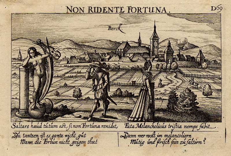 afbeelding van prent Non ridente fortuna van Daniel Meisner (Bergheim)