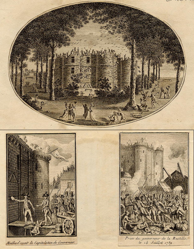 afbeelding van prent Bestorming van de Bastille van nn (Parijs)