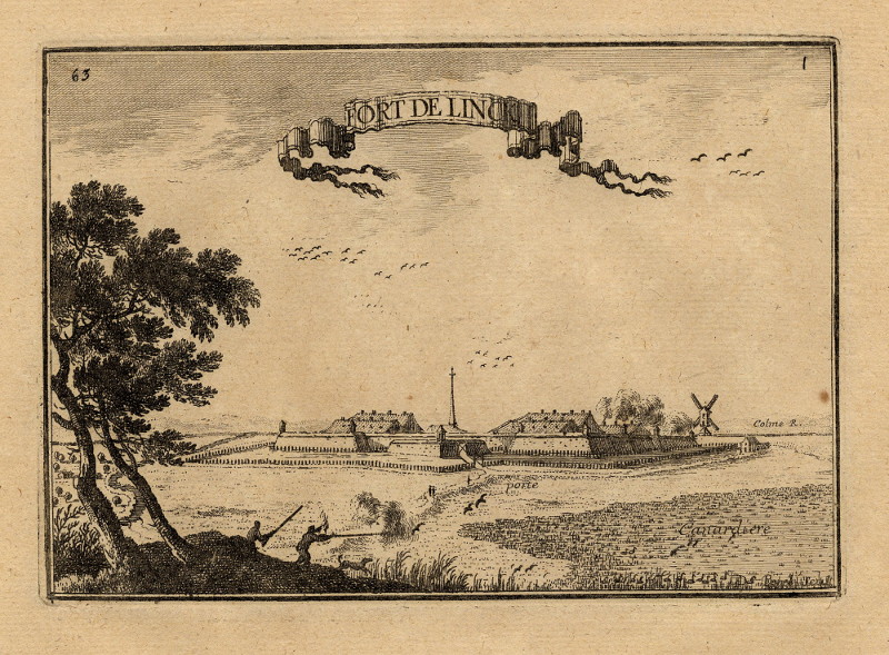 afbeelding van prent Fort de Linck van Jacob van der Schley (Bourbourg)