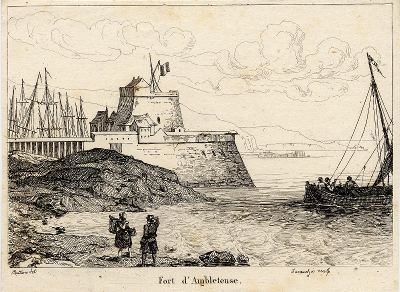 afbeelding van prent Fort dAmbleteuse van Lacauchie, naar Buttura (Ambleteuse)