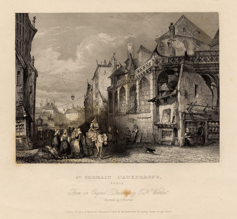 afbeelding van prent St. Germain l´Auxerroi´s van J. Henshall, naar E.H. Wehnert (Parijs)