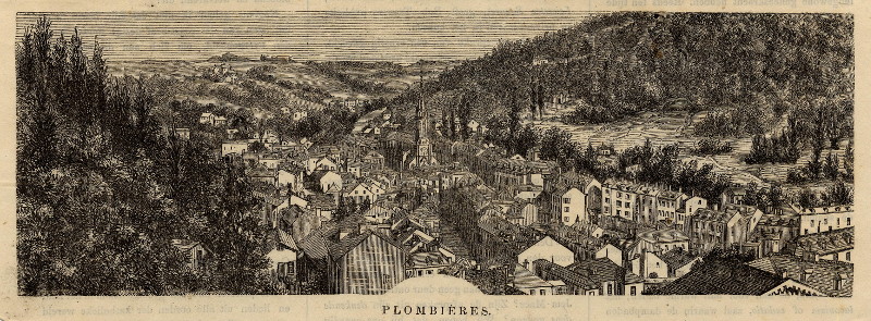 afbeelding van prent Plombières van nn (Plombières-les-Bains)